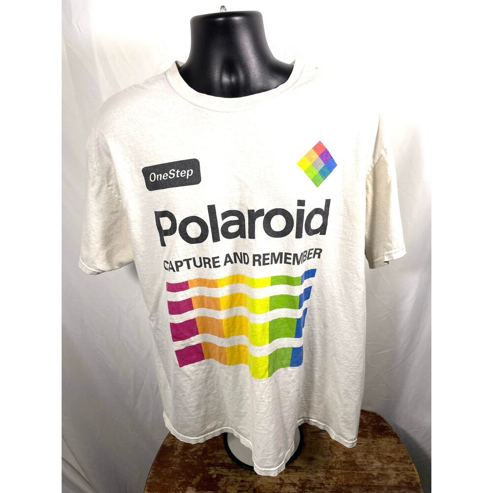 Polaroid Capture & Remember Graphic Tee White Size XL
